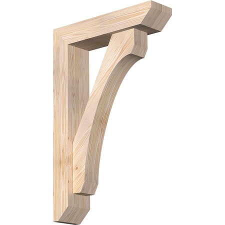 Ekena Millwork Legacy Slat Smooth Bracket w/ Offset Brace, Douglas Fir, 5 1/2"W x 22"D x 34"H BKT0604X22X34LEC06SDF